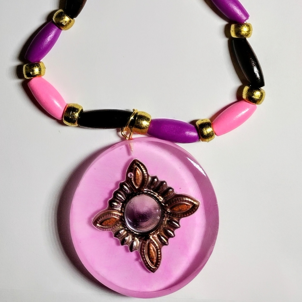 Beautiful Pink Jeweled pendant